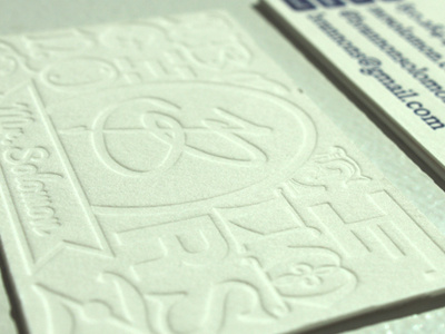 Letterpress Business Card Front business card letterpress typography