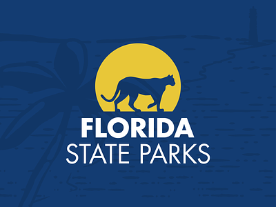 Florida State Parks Logo brand branding clean florida florida panther illustration logo mark panther vector