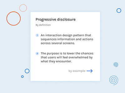 Progressive Disclosure card card design design new poster design principle research shadow shot terminology ui ux