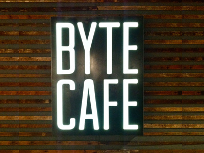 Byte Cafe sign