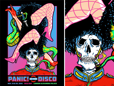P!ATD London Poster band merch illustration poster