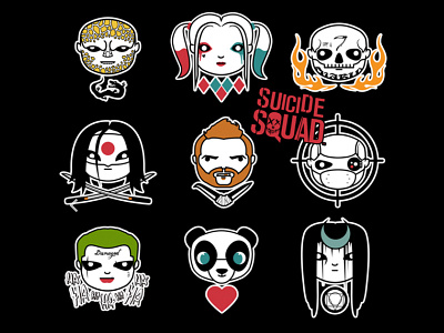 Suicide Squad Character Heads