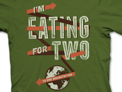 Eating For Two apparel arrow banner eating for two shirt type world