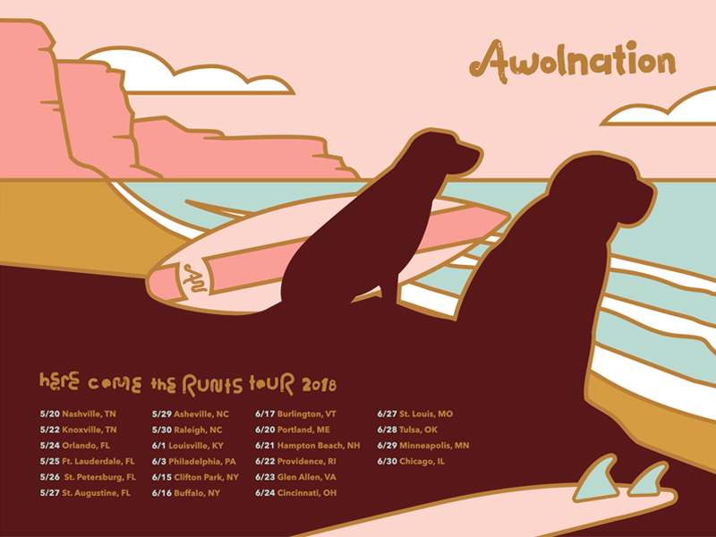 AWOLNATION Tour Poster by katie campbell on Dribbble