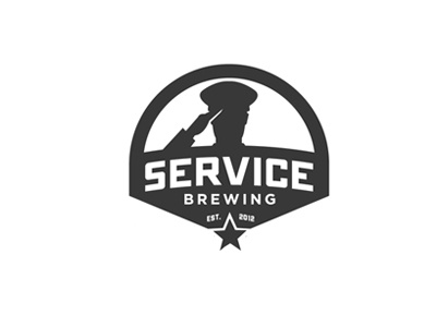 Service Brewing beer brew brewery logo military service