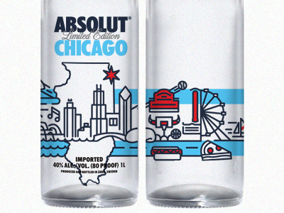 Absolut Chicago Bottle