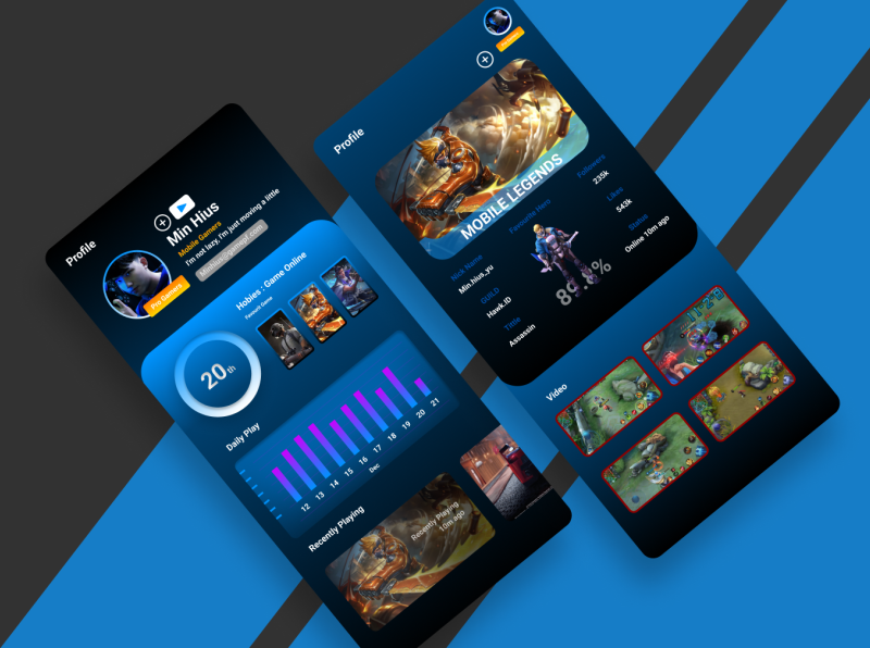 User Profile | Mobile Gamers by Maulana Bagus Satria on Dribbble