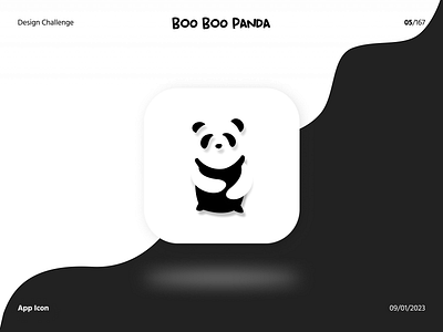 Design Challenge Day 5 | App Icon - BooBooPanda 3d app app icon app logo icon logo panda pillow pillow panda ui ux