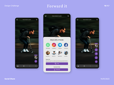 Design Challenge Day 10 | Social Share - Forward it