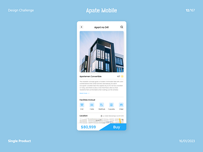 Design Challenge Day 12 | Single Product - Apate Mobile