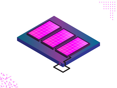 Solar Panel Isometric Design