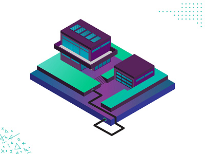 Solar Home Isometric Design