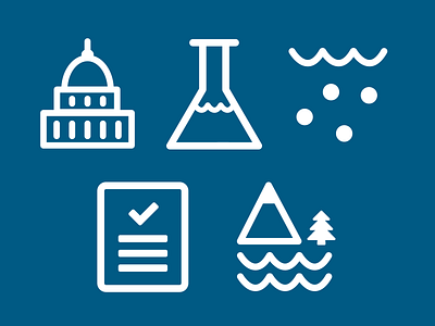 New icons, Existing style - Work in Progress icons legislation research water