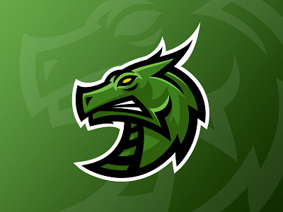 Dragon - mascot logo angry character dargon design e games egame green illustration logo mascot mascot logo vector