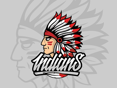 Indians - mascot logo character design e games egame illustration indians lettering logo mascot mascot logo vector