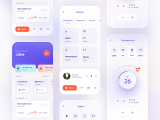 Smart Home App by Łukasz Samiec on Dribbble