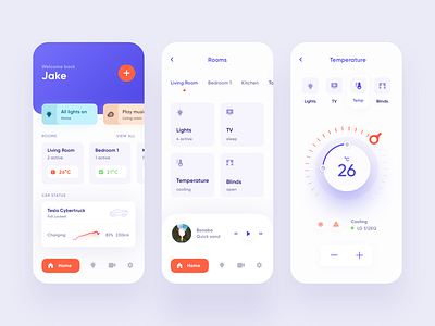 Smart Home App by Łukasz Samiec on Dribbble