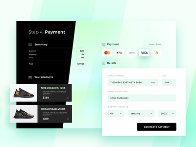 Credit Card Checkout adidas app checkout dailyui design ecommerce kick nmd objectivity shop sketch sneakers ui ux