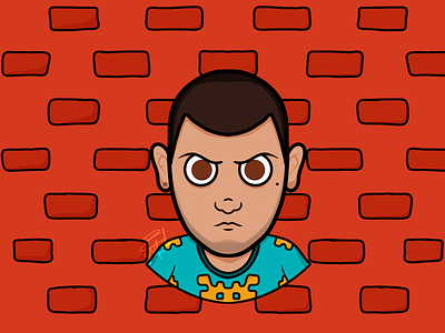 Me angry animation bad mood bald cartoon challenge digitaldraw draw drawing illustration portrait self portrait