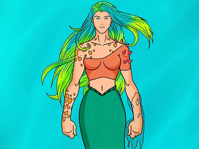 Mermaid animation brush cartoon color digitaldraw draw drawing illustration loved mermaid sea