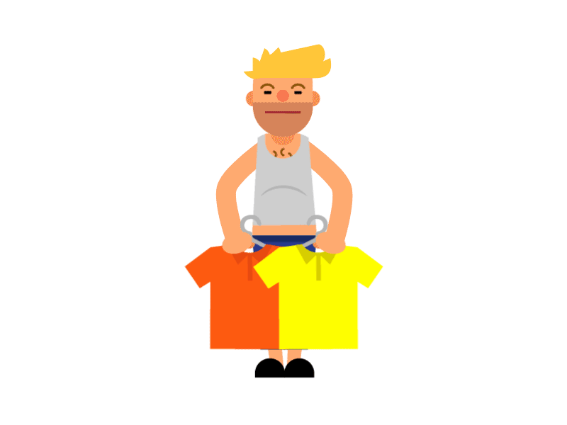 Tide Trying On Shirts after effects animation illustration laundry machine man tide wash