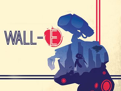 Wall-E illustration movie poster wall e