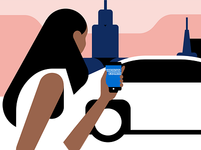 Illustrations for Uber and AMEX partnership