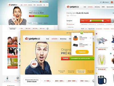 Gadgeto.cz E-shop clean ecommerce eshop estore gadgets gift gifts store ui ux white
