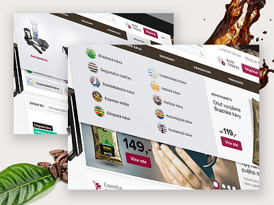 Delicado - Coffee shop cafe coffee drink ecommerce eshop menu shop web webdesign white