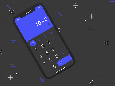 Daily UI #004 — Calculator 004 blue calculator dailyui math