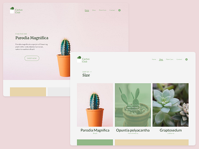 Daily UI #012 — E-Commerce Shop 012 cactus dailyui e commerce green online shop shop store web