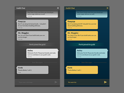Daily UI #013 — Direct Messaging 013 chat dailyui direct messaging game chat ui game ui