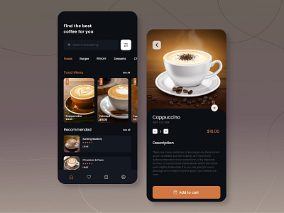 Coffee App app beans coffeapp coffee design graphic design illustarion mobile typography ui vector xd