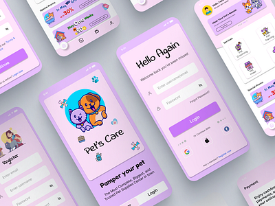 Pet's Care - UI Mobile Design branding design ui