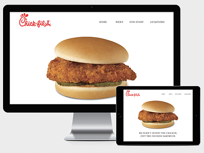 Chick-fil-A Website Redesign chickfila personal restaurant web design
