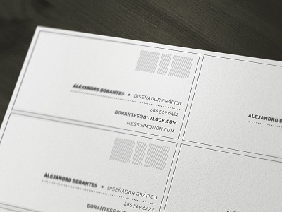 Typocard and black business card letterpress punch typography white