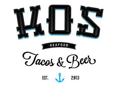 KOS Seafood Logo logo seafood tacos