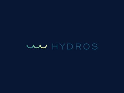Hydros logo mark water waves