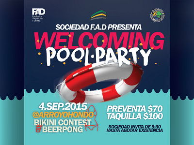 flyer / pool party flyer party pool poster
