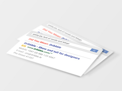 Google-ish Business Cards #freebie business card engine free freebie google lol psd search source