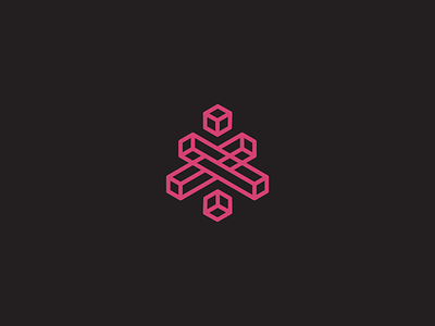 Isodeath isometric logo mark symmetric symmetry