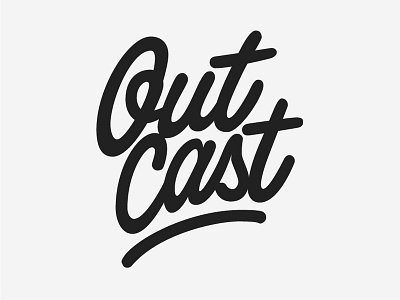 Logo Outcast design hand lettering lettering logo stroke