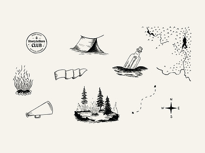 BC Storytellers Club spot illustrations