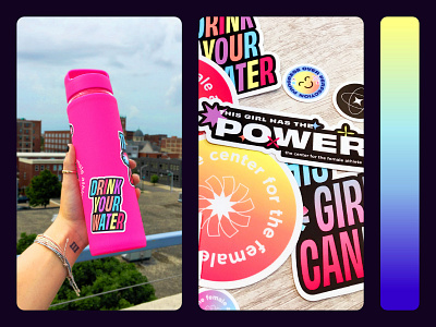 the center for the female athlete - stickers and water bottle female athlete sports sticker design stickers water bottle