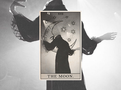 Flo Tarot -- The Moon artist florence and the machine florence welch music tarot tarot card