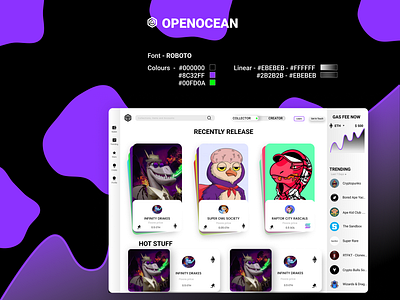 Openocean (Sample Name can be changd) branding dashboard graphic design marketplace nftdashboard ui ux
