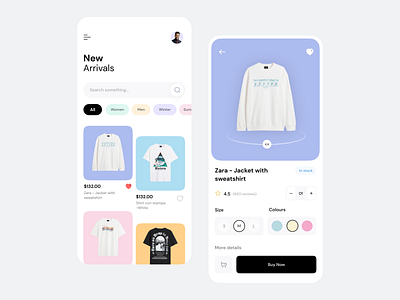 Clothing Store App UI Concept