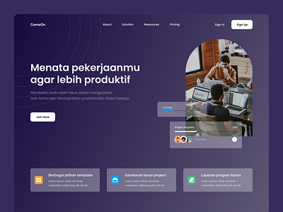 ComeOn | Exprolation design exploration landing pages ui ux web design