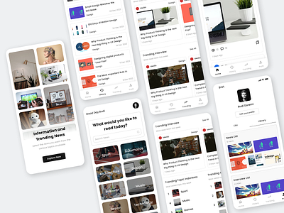 News design exploration mobile app news ui