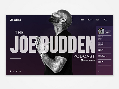 Joe Budden Podcast Website branding concept design flat joe budden podcast podcast art visual web web design website website concept website design
